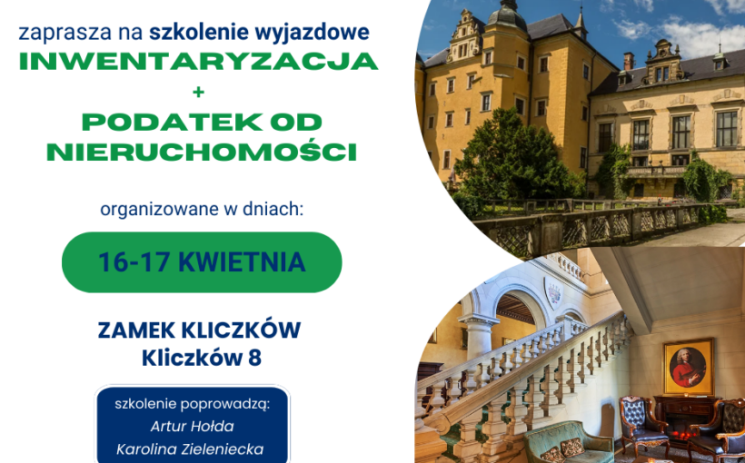 Szkolenie wyjazdowe: Inwentaryzacja + Podatek od nieruchomości