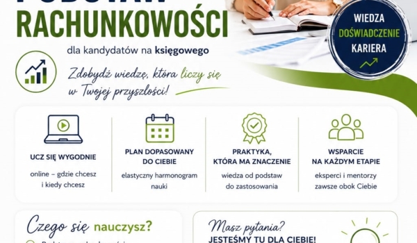 I stopień - Kurs podstaw rachunkowości dla kandydatów na księgowego