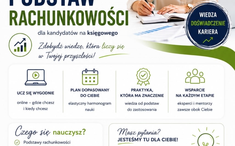I stopień - Kurs podstaw rachunkowości dla kandydatów na księgowego